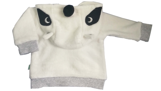 100% Polyester Fleece Kids Garments Winter Cardigan Animal Baby Grow With Zipper