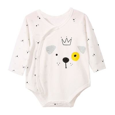 Manga larga Onesies del bebé del llano unisex respirable del desgaste respetuoso del medio ambiente