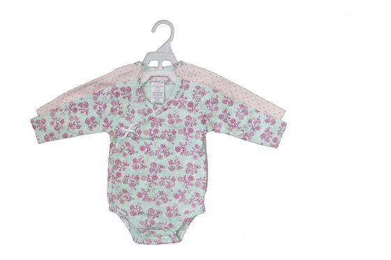 Algodón de dos piezas de Onesies el 60% de la manga larga del bebé respetuoso del medio ambiente