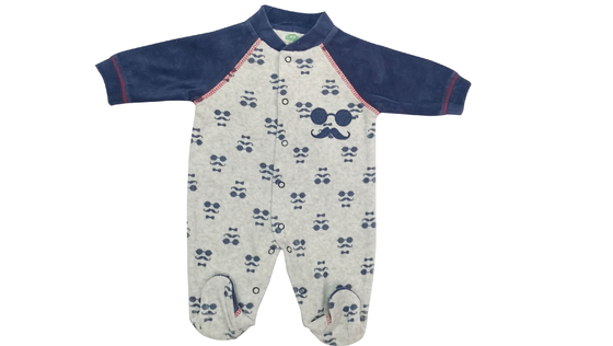 Terciopelo orgánico de la ropa de noche 240G del bebé del algodón del invierno de los mamelucos infantiles unisex del bebé