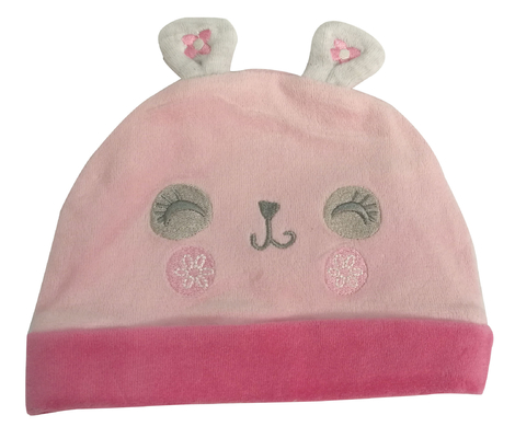 El bebé recién nacido del algodón el 20% Polyrster del 80% capsula el bordado o la impresión infantil del sombrero del invierno de la muchacha