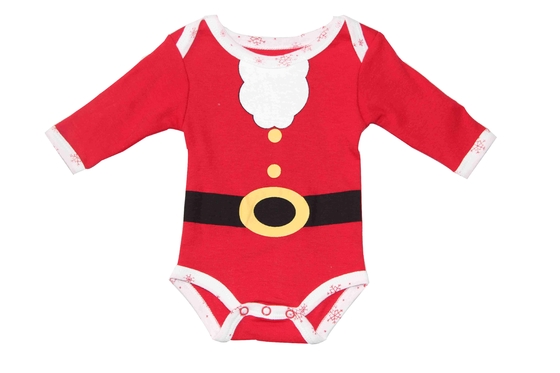 La Navidad recién nacida 100% de la ropa unisex de los niños del algodón Onesie con la impresión de goma